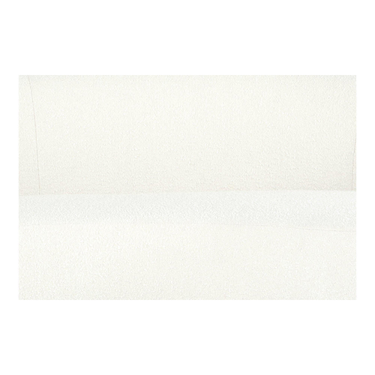 Excelsior Cream Curved Boucle Sofa - Sofa Side View | Bone & Brass