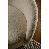 Excelsior Cream Curved Boucle Sofa - Sofa Cushion Detail | Bone & Brass