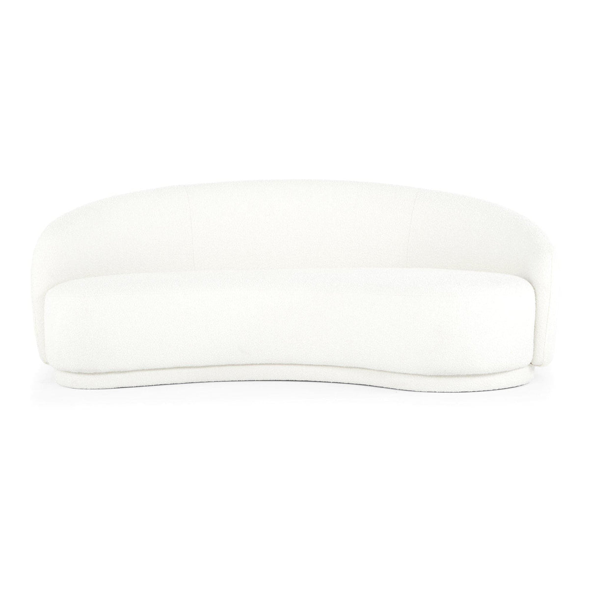Excelsior Cream Curved Boucle Sofa - Sofa View | Bone & Brass