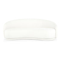 Excelsior Cream Curved Boucle Sofa - Sofa View | Bone & Brass
