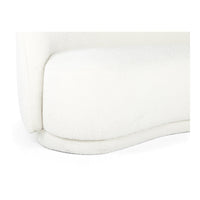 Excelsior Cream Curved Boucle Sofa - Sofa Cushion Detail | Bone & Brass