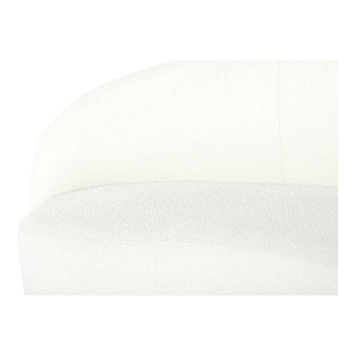 Excelsior Cream Curved Boucle Sofa - Sofa View | Bone & Brass