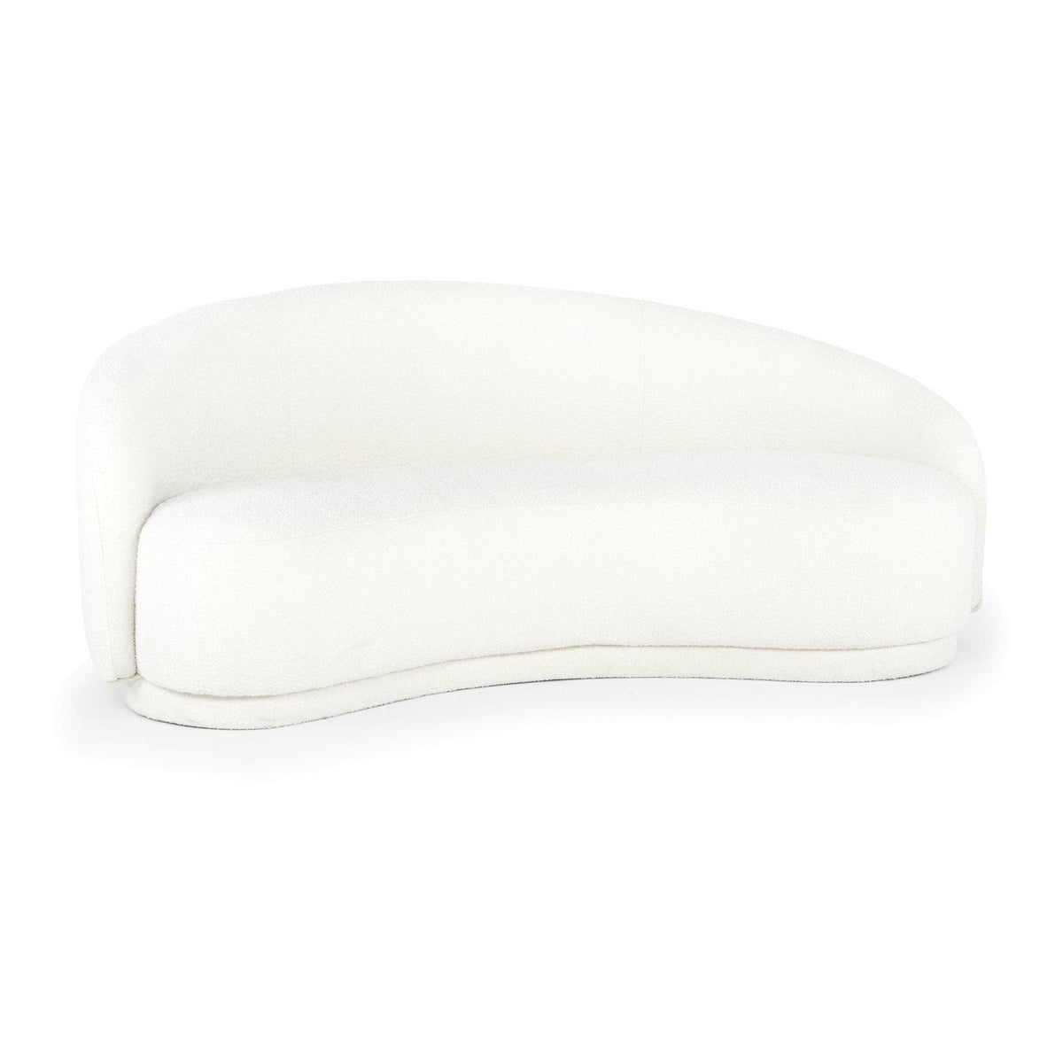 Excelsior Cream Curved Boucle Sofa | Bone & Brass