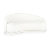 Excelsior Cream Curved Boucle Sofa | Bone & Brass