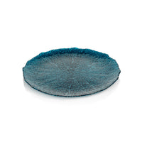 Exuma 11" Azur Blue Glass Plates, Set of 6 | Bone & Brass