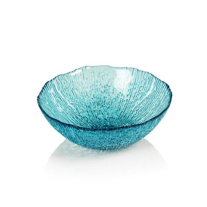 Exuma Aqua Blue Glass Bowls, Set 6 | Bone & Brass