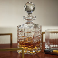 Ezekiel Crystal Glass Whiskey & Brandy Decanter - Bar Set Detail | Bone & Brass
