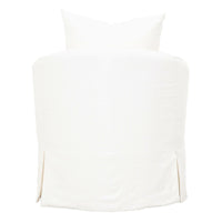 Franco Cream Slipcover Swivel Club Chair