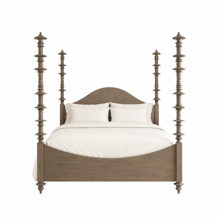 Ferret Four Poster Bed Weathered Taupe