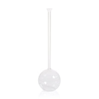 Finchem Long Neck Ball Glass Vase | Bone & Brass