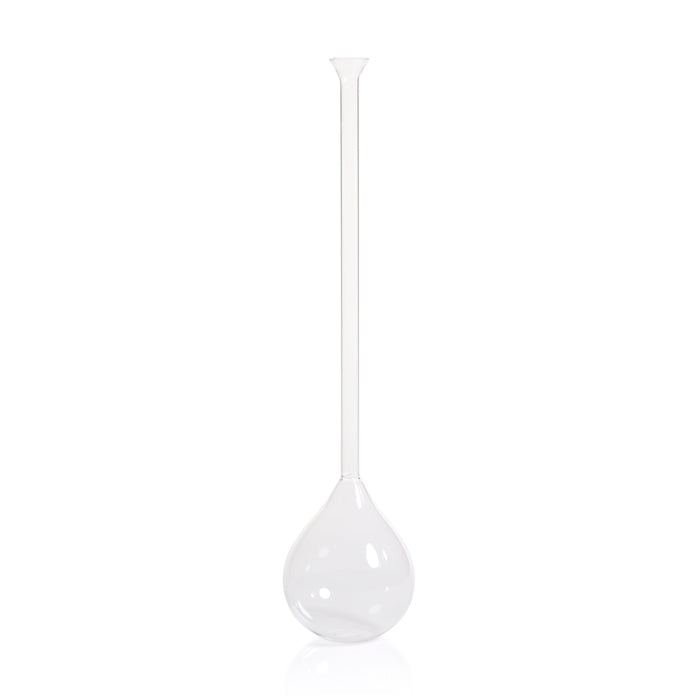 Finchem Long Neck Teardrop Glass Vase | Bone & Brass