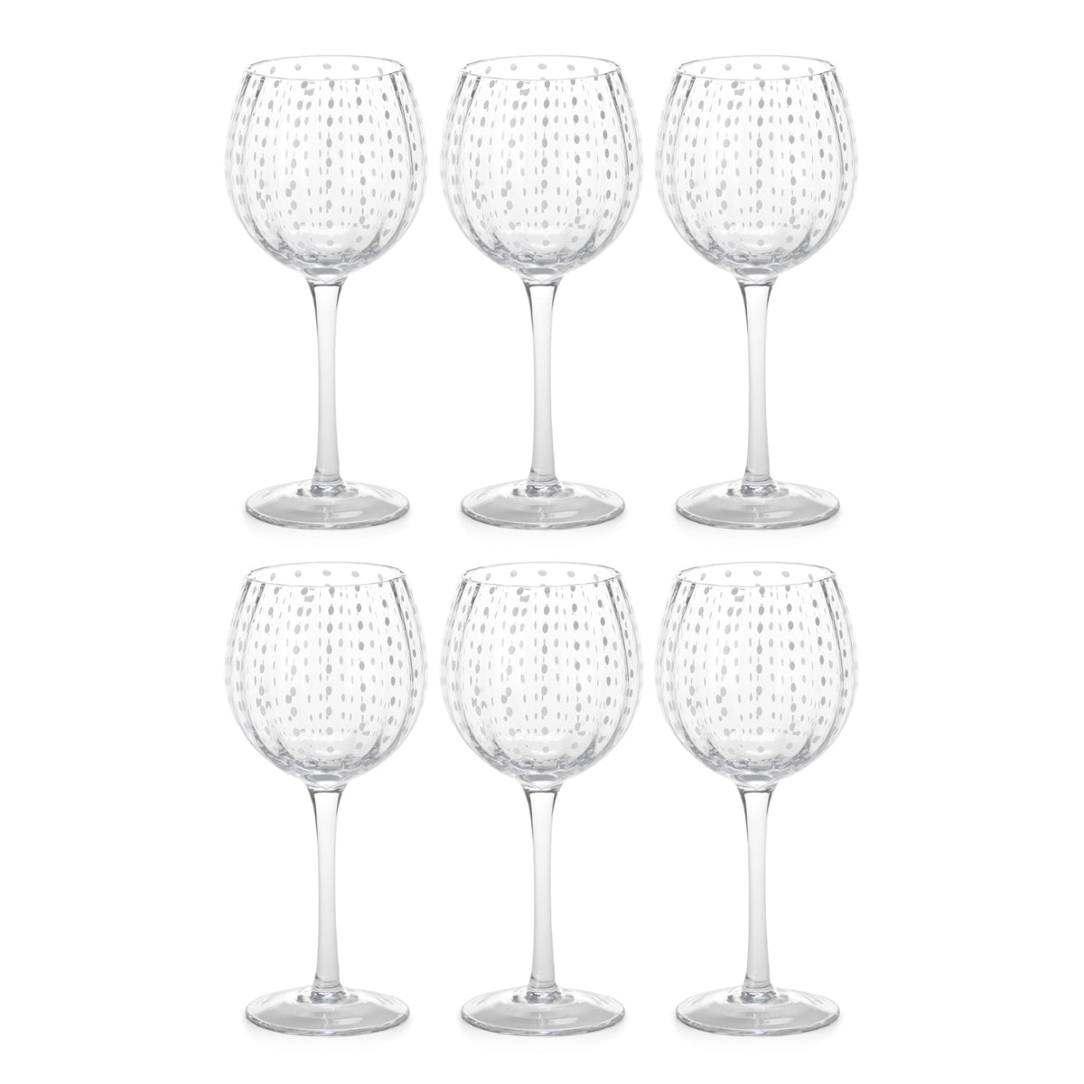 Finley Tall Wine Goblets, Set of 6 - Glass Bowl Detail | Bone & Brass