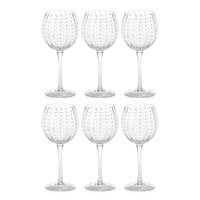 Finley Tall Wine Goblets, Set of 6 - Glass Bowl Detail | Bone & Brass