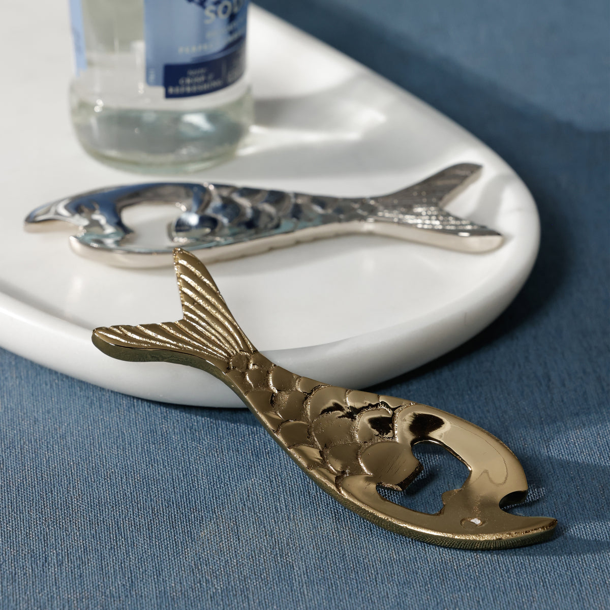 Fish Bottle Opener - Opener Handle Detail | Bone & Brass