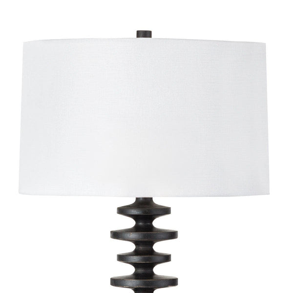 Fishbone Buffet Table Lamp Ebony - Lamp Detail | Bone & Brass