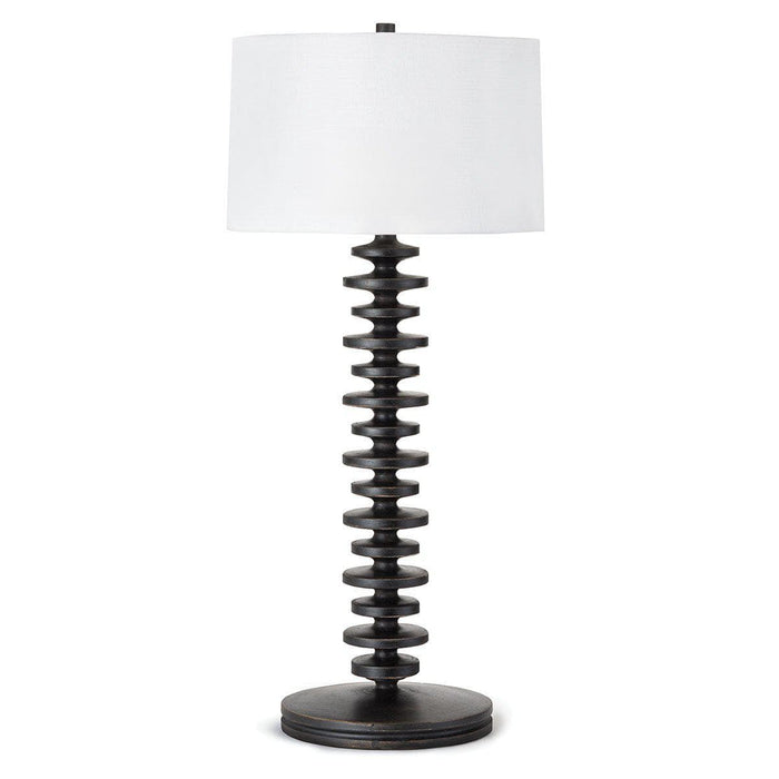 Fishbone Buffet Table Lamp Ebony | Bone & Brass