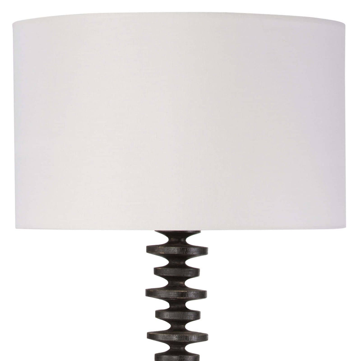 Fishbone Floor Lamp Ebony - Floor Lamp Shade | Bone & Brass