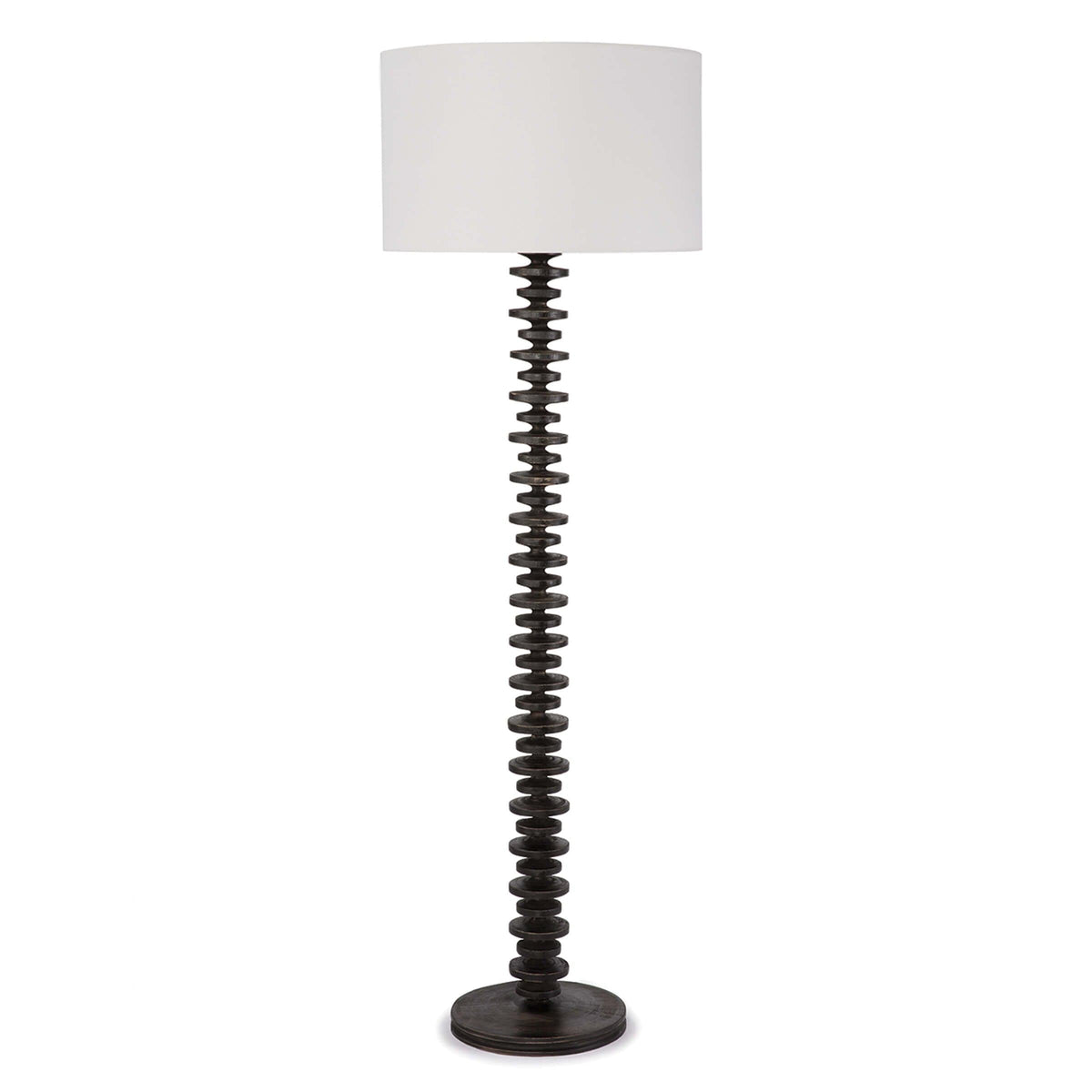 Fishbone Floor Lamp Ebony | Bone & Brass