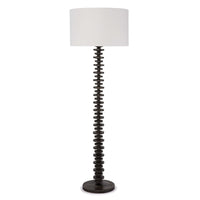 Fishbone Floor Lamp Ebony | Bone & Brass