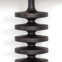 Fishbone Sconce Ebony - Sconce Installed | Bone & Brass