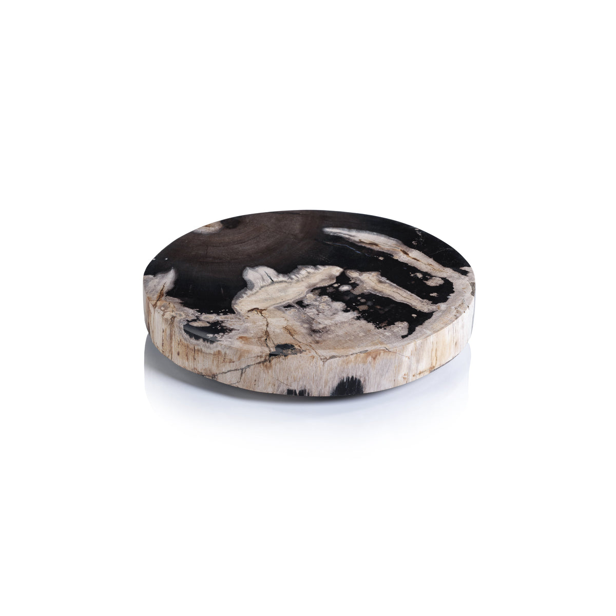 Florenza Black & Natural Petrified Wood Cheese Board | Bone & Brass