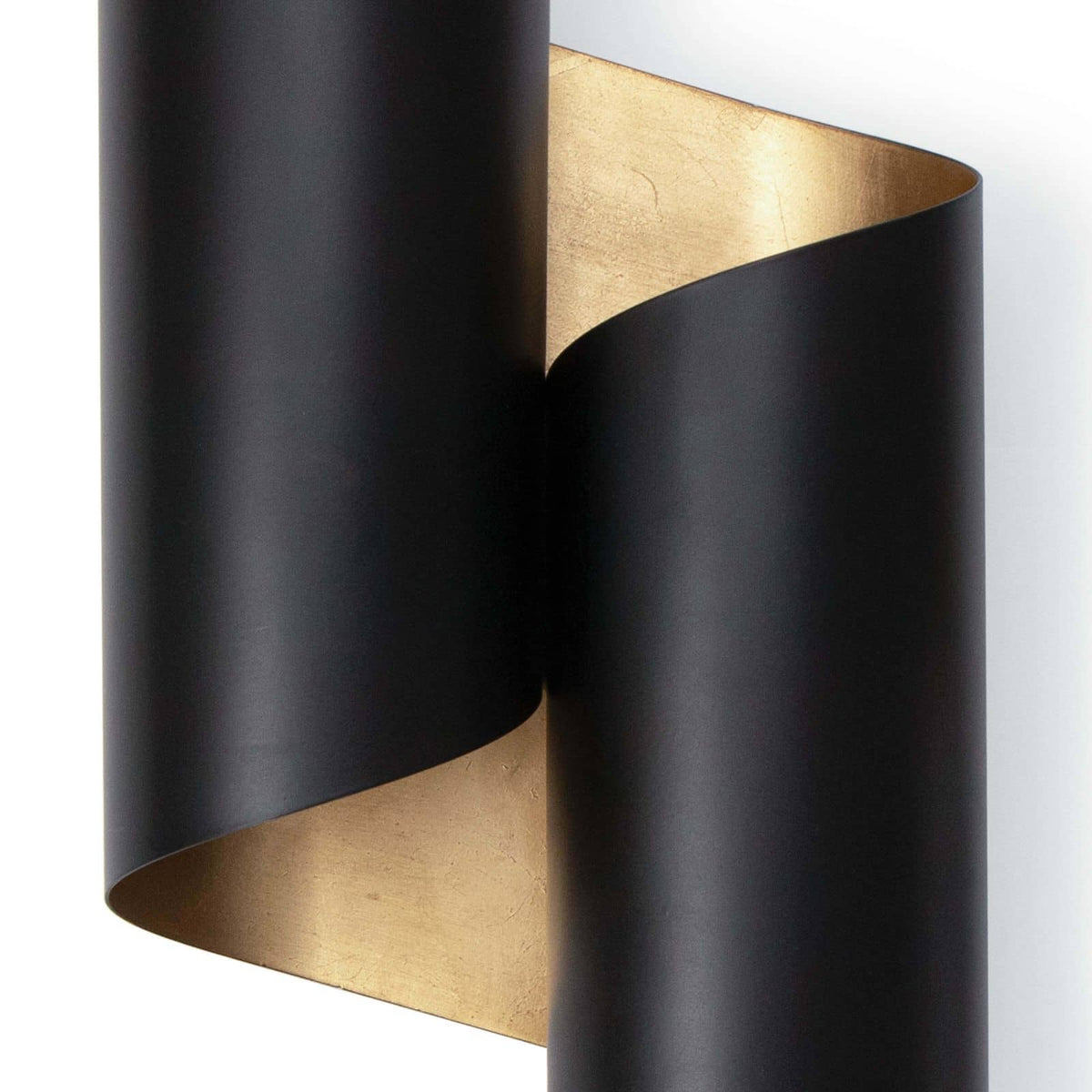 Folio Sconce Black Gold - Sconce Installed | Bone & Brass