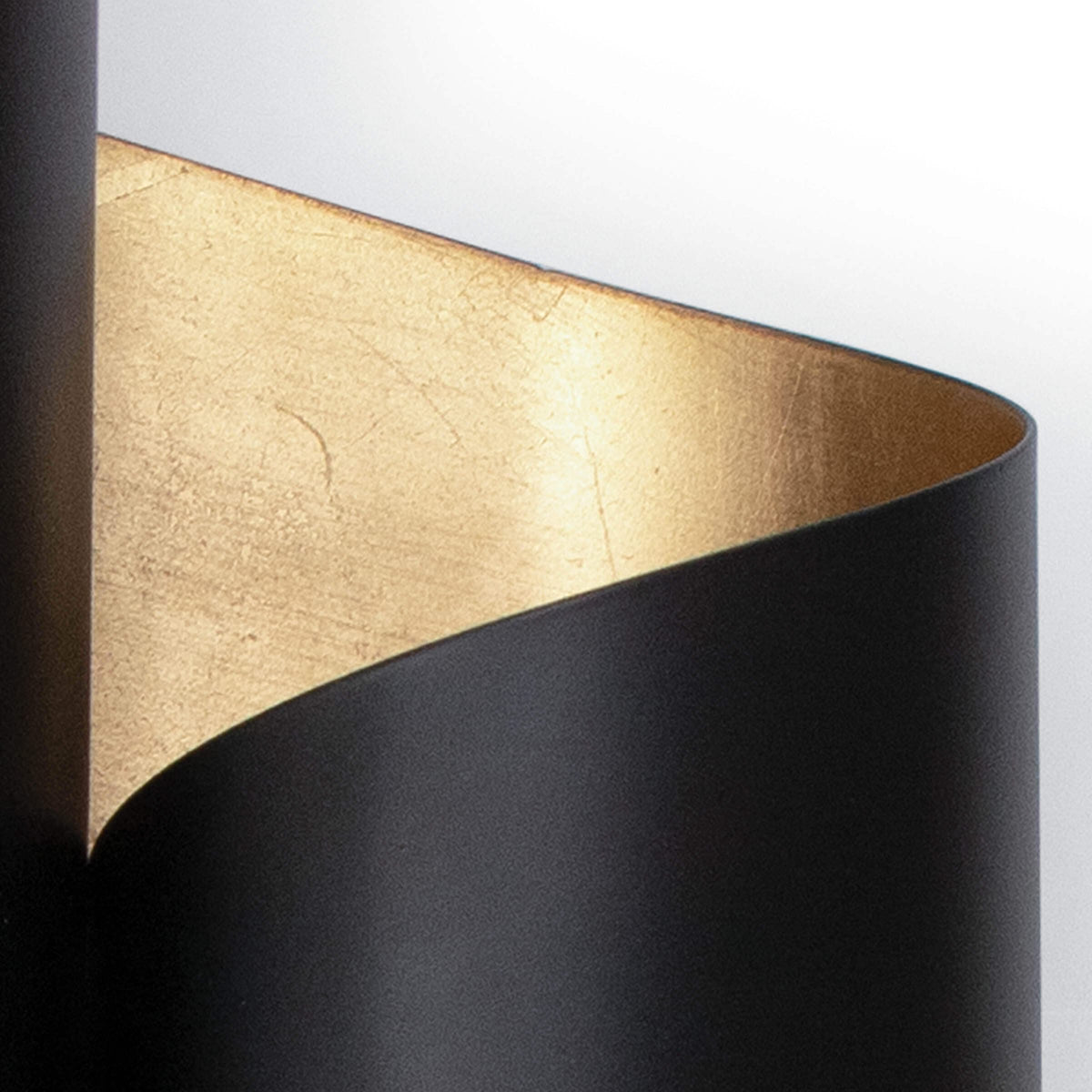 Folio Sconce Black Gold - Sconce Close Up | Bone & Brass