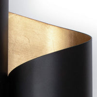 Folio Sconce Black Gold - Sconce Close Up | Bone & Brass