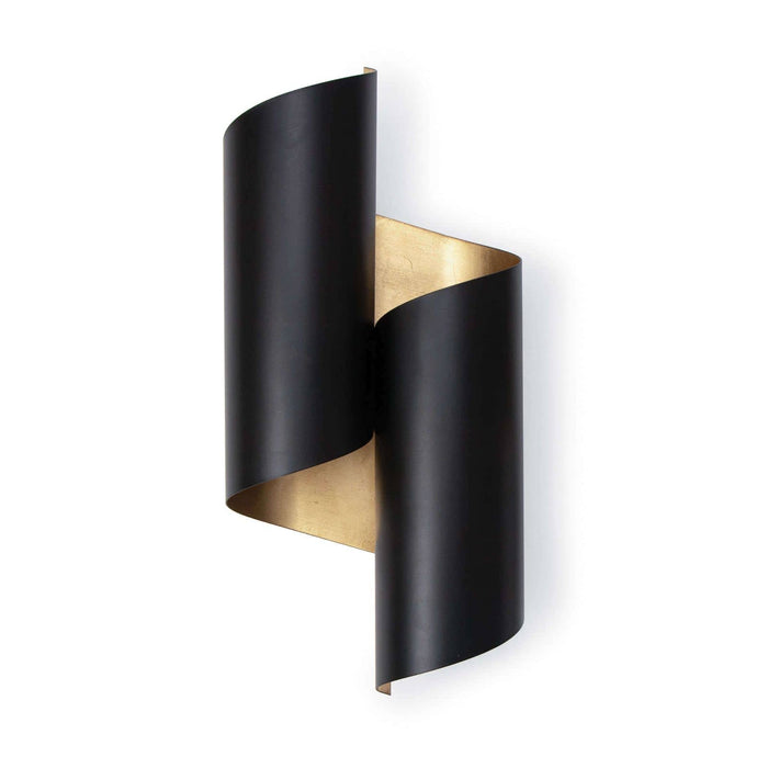 Folio Sconce Black Gold | Bone & Brass