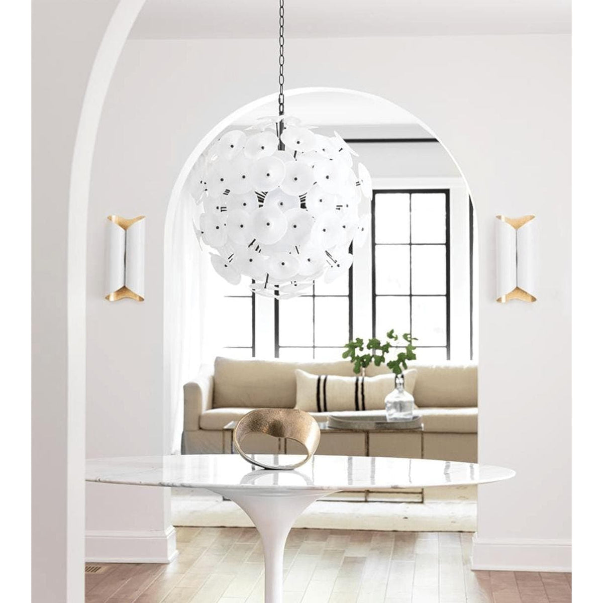 Folio Sconce White Gold - Sconce Detail | Bone & Brass
