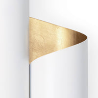Folio Sconce White Gold - Sconce Close Up | Bone & Brass
