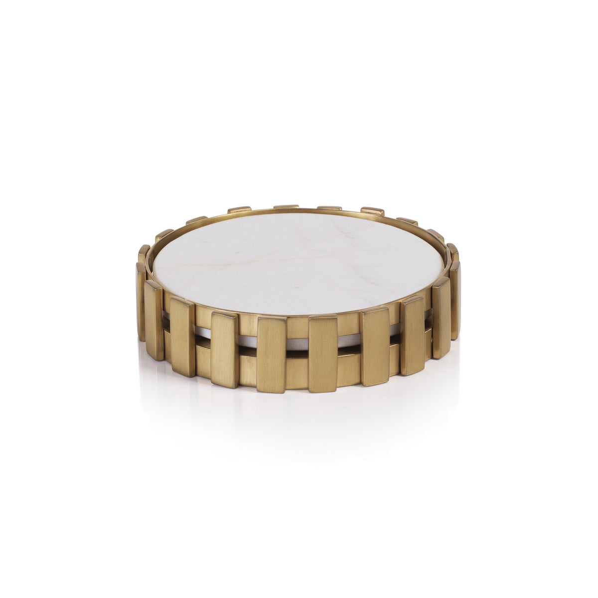 Forge Gold Marble Wine Bottle Coaster | Bone & Brass