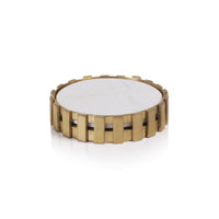 Forge Gold Marble Wine Bottle Coaster | Bone & Brass
