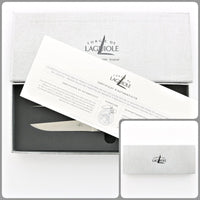 Forge de Laguiole 2 Piece Steak Knife Set Birchwood Handle Shiny - Knife Handle Detail | Bone & Brass