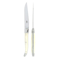 Forge de Laguiole 2 Piece Steak Knife Set Bone Handle
