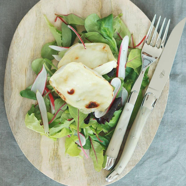 Forge de Laguiole 6 Piece Steak Knife Set Light Horn Tip