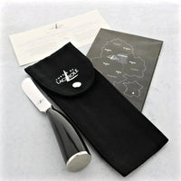 Forge de Laguiole Black Horn Tip Butter Knife - Side View | Bone & Brass