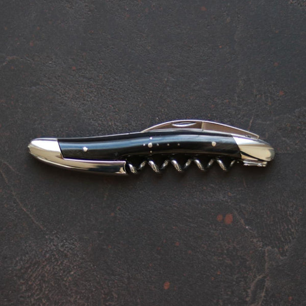 Forge de Laguiole Corkscrew Dark Horn Tip - Corkscrew Detail | Bone & Brass