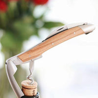 Forge de Laguiole Corkscrew Olive wood - Satin - Corkscrew Side View | Bone & Brass