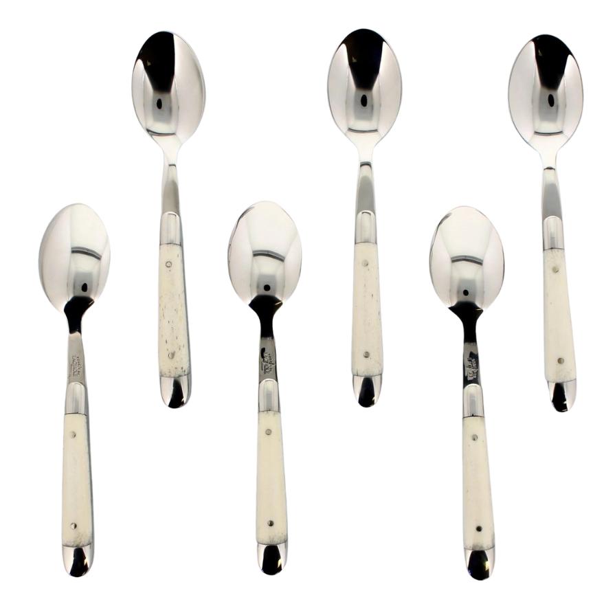 Forge de Laguiole Dessert Spoons Bone | Bone & Brass