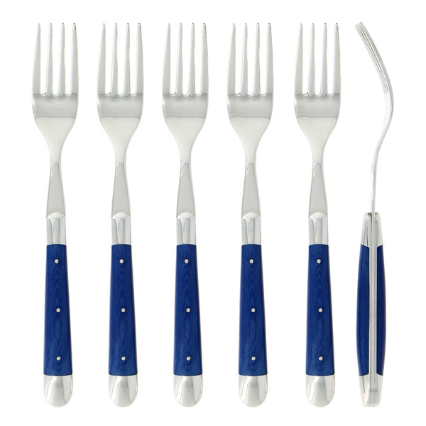 Forge de Laguiole Forks Fabric Series Blue