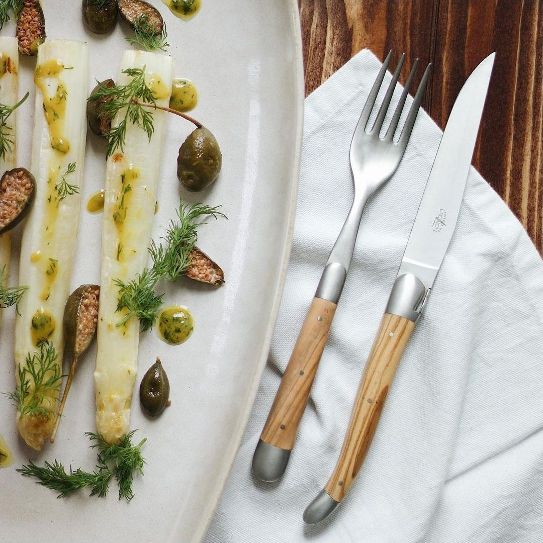 Forge de Laguiole Forks Olive Satin Finish