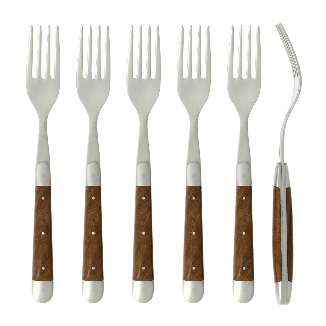 Forge de Laguiole Forks Walnut Satin Finish