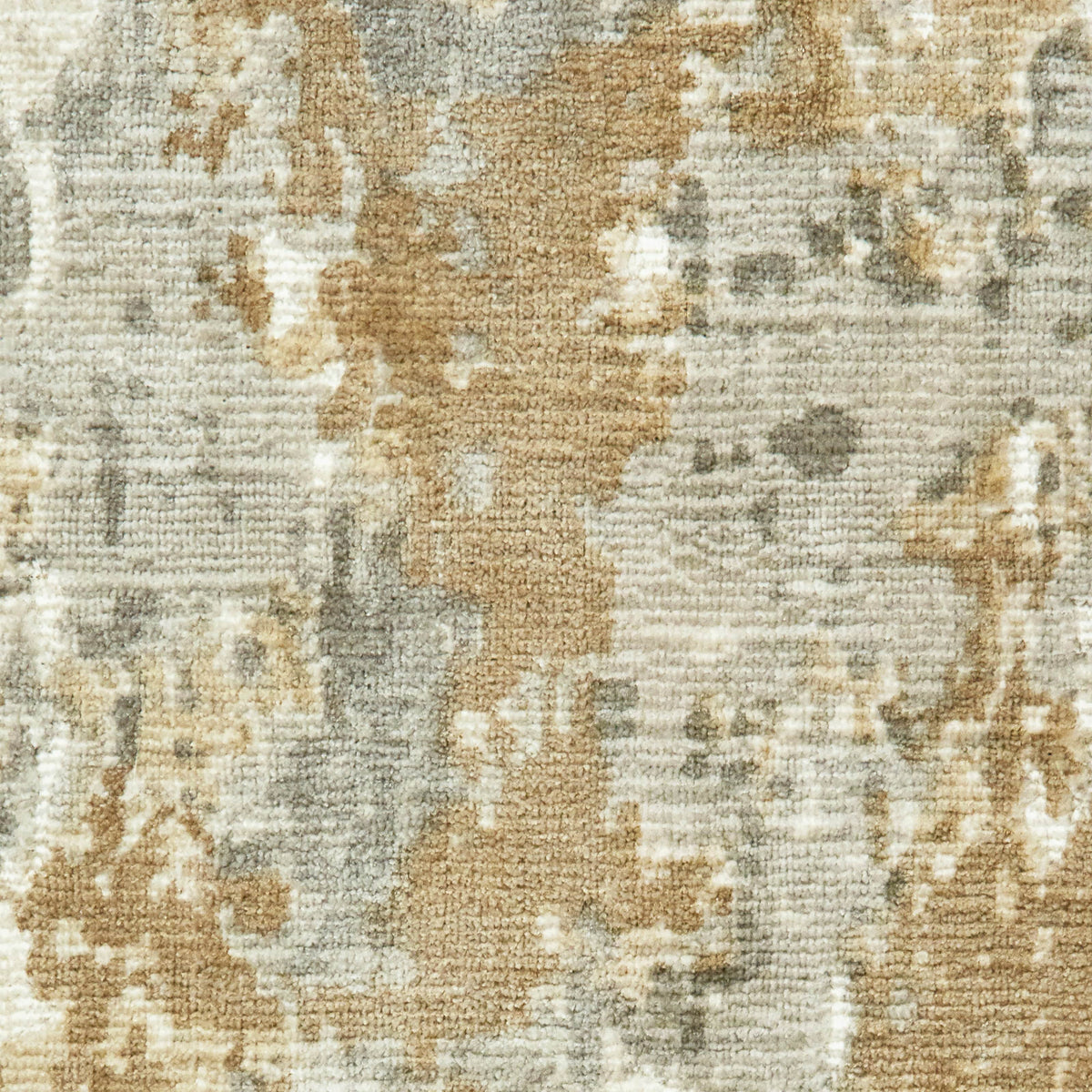 Formations Brown Multi-Colored Casual Rug with organic abstract patterns and hand-carved high-low texture.