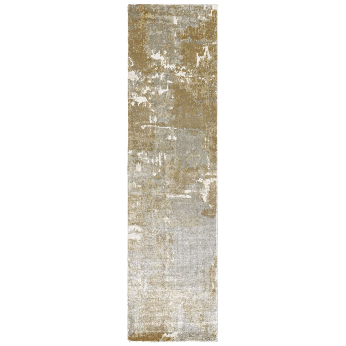 Formations Brown Multi-Colored Casual Rug with organic abstract patterns and hand-carved high-low texture.