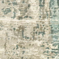 Close-up of Formations Spa Blue & Green Casual Rug with organic abstract patterns and textured viscose.