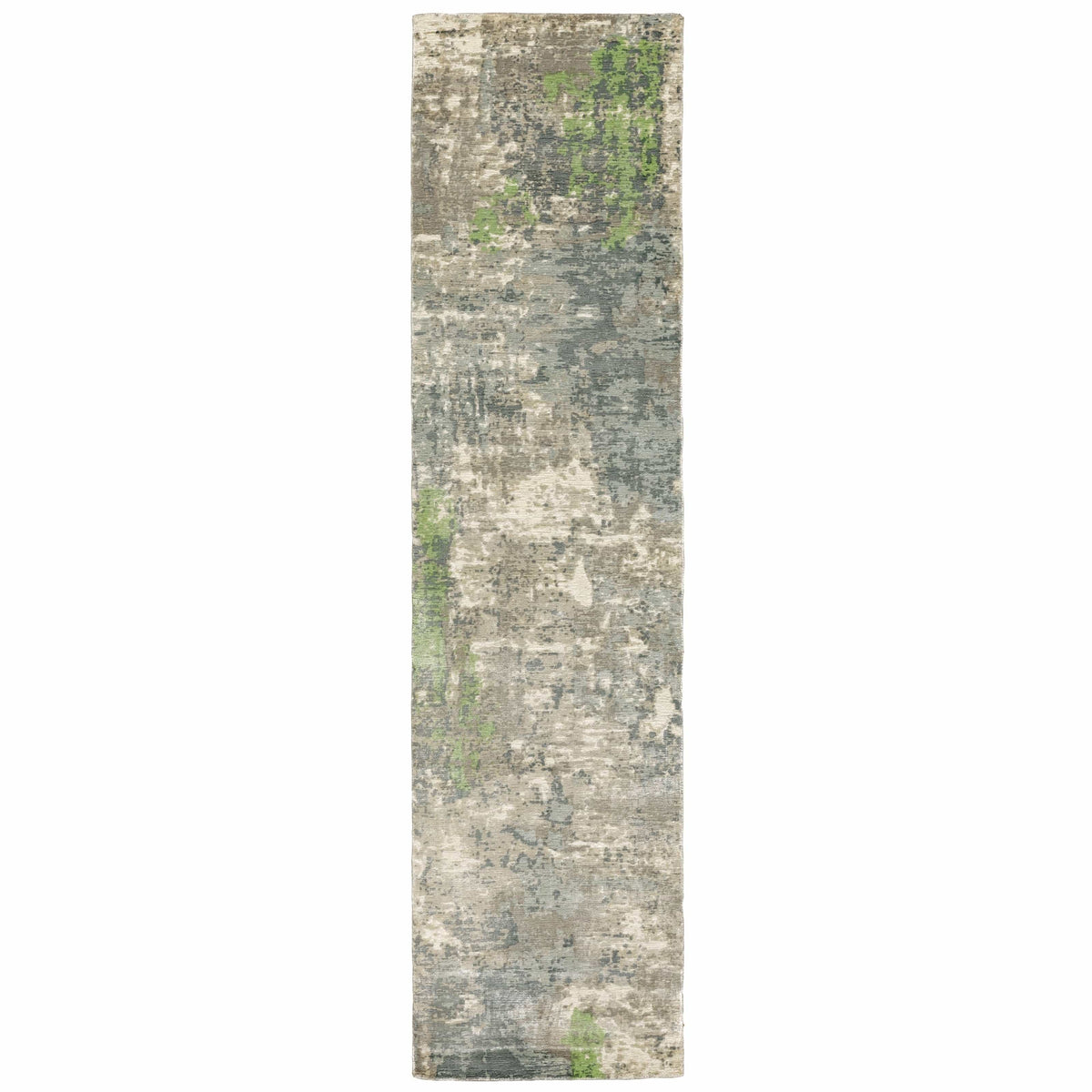 Formations Spa Blue & Green casual viscose rug with organic abstract patterns and textured hand-carved design.