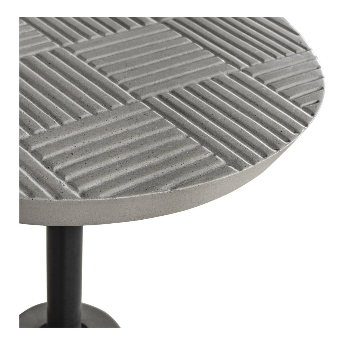 Foundation Outdoor Accent Table Grey - Table Top View | Bone & Brass