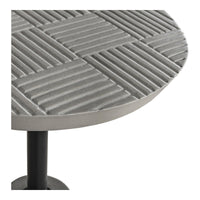 Foundation Outdoor Accent Table Grey - Table Top View | Bone & Brass
