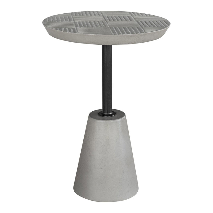 Foundation Outdoor Accent Table Grey | Bone & Brass